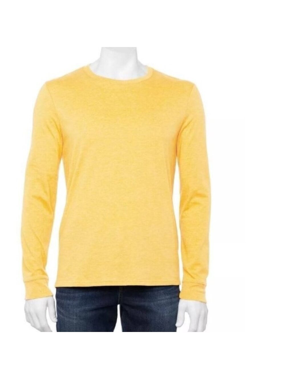 Sonoma Shirt M Mens Pastel Yellow Long Sleeve Supersoft Crew Casual Tee
